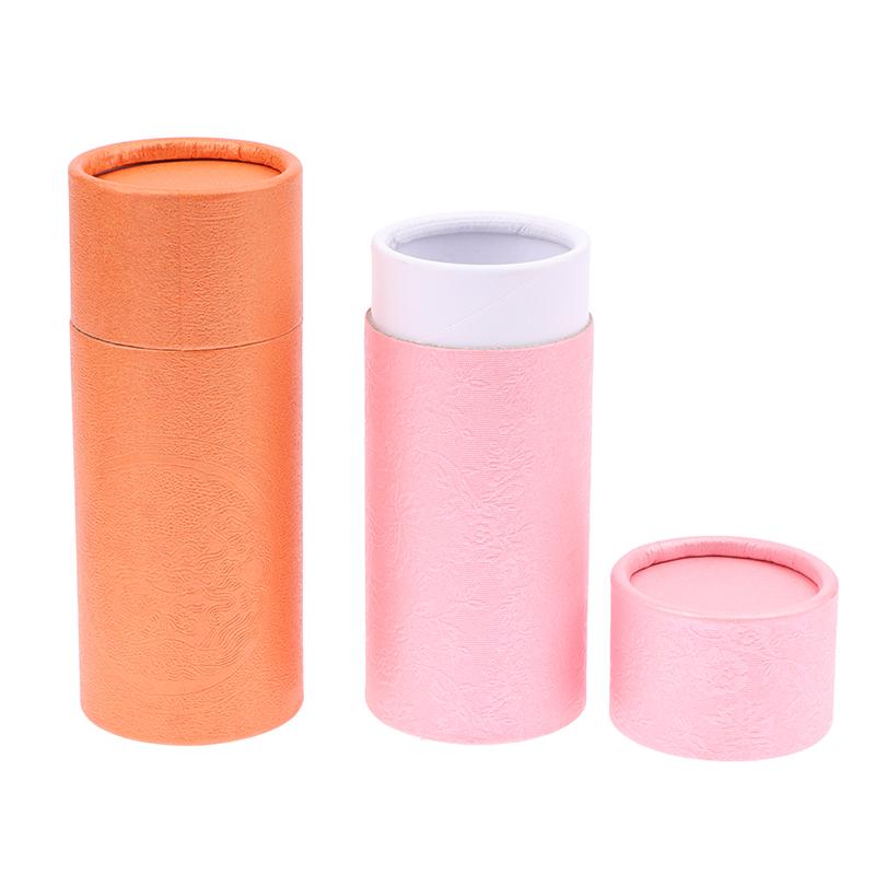 Круглая картонная подарочная коробка Упаковка для флаконов косметических эфирных масел Упаковка для помады Упаковка для духов Коробки из крафт-бумаги