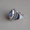 Marquise Labradorite Ring: Handmade 925 Sterling Silver Boho Ring