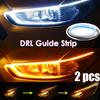 2PCS Ultrafine Cars DRL Daytime Running Light Flexible Soft Tube Guide Car LED Strip Auto Waterproof Flowing Turn Signal