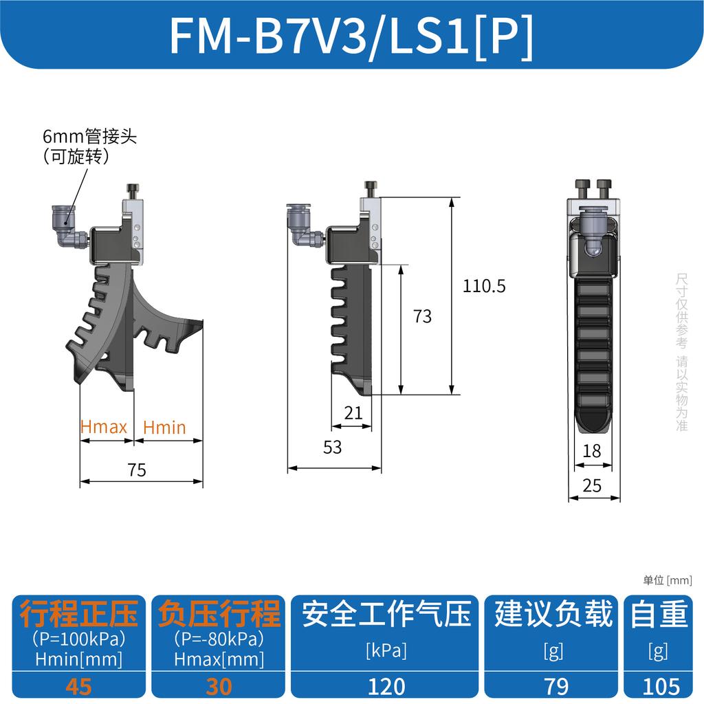 Mechanical Hand Fixtures No Trace Adjustable Gripper Finger FM-A,FM-B Series Soft Fingers Flexible Claws