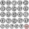 925 Sterling Silver Openwork Letter A-Z Alphabet Charm Beads Fit Original Fasion Bracelets DIY Women Fine Jewelry Gift