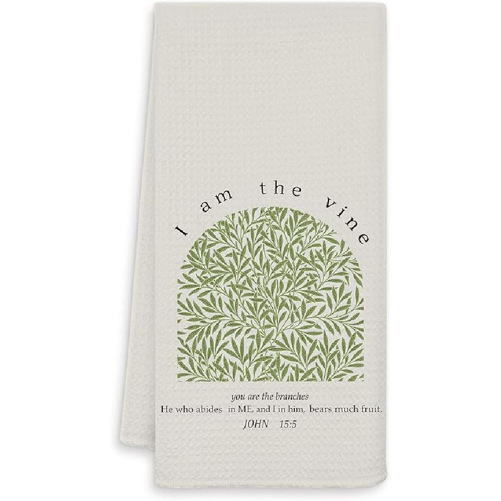 Hydrangea Christian Hand Towels for Bathroom, Blue and White Floral Kitchen Towels, Blue Hydrangea Dish Tea Towels for Kitchen, Christian Gift, 16x24