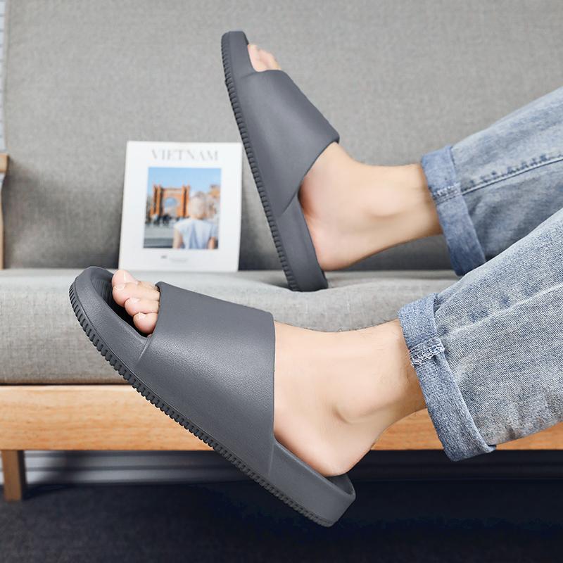 Модные тапочки для дома, сандалии, мягкие и удобные, износостойкие, нескользящие, для мужчин, тапочки для ванной, толстая подошва, унисекс, новые