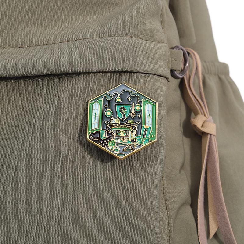 Эмалевые булавки Punk Magic Academy, брошь в виде змеи, барсука, золотого льва, орла, барсука, креативный значок на лацкан, готические украшения, подарок для друзей