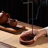 Upside Down Incense Burner Metal Frame Incense Stick Holder with Wooden Base Round Incense Tray for Home Decor Yoga Meditation