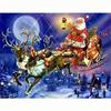 5D Diamond Painting Full Round Christmas Diamond Embroidery Santa Claus Cartoon Picture Of Rhinestone 30x40cm/12x16inch