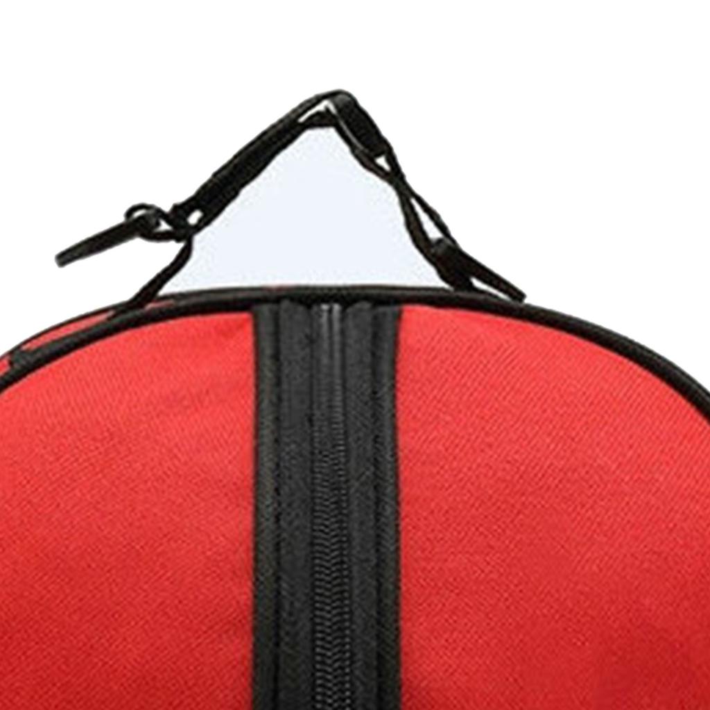 Круглая баскетбольная сумка большой вместимости водонепроницаемая ткань Оксфорд уличная спортивная баскетбольная сумка с эластичным сетчатым карманом красная