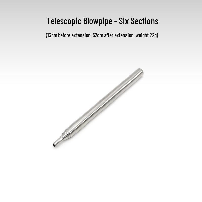 Выдвижной походный воздуходув из нержавеющей стали: Прочная телескопическая палка для розжига огня
