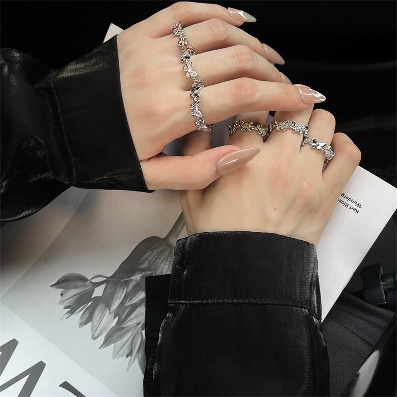 Продвинутая серия цветов Super Flash Кольцо-карандаш Zir***** Регулируемое кольцо-бабочка на указательный палец Женское