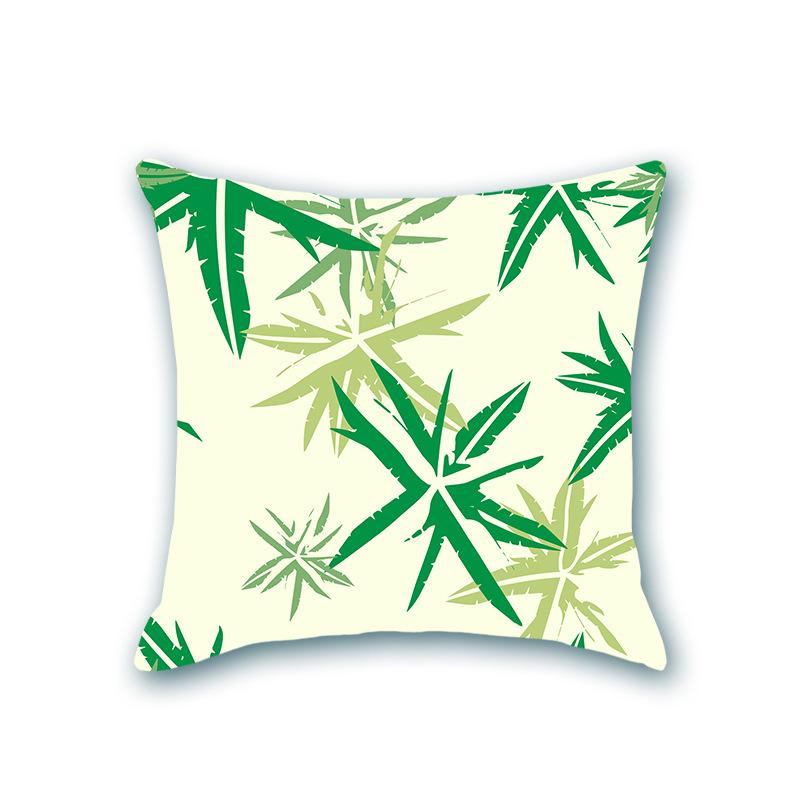 New Plant Print Decorative Imitation Super Soft Pillow Case Nordic Floral Sofa Office Bedside Cushion Cover
