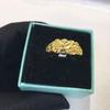 Индивидуальное Кольцо из Нержавеющей Стали Модное Позолоченное 18K Алмазной Огранки Мультяшное Кольцо Кольцо-Самородок Милые Украшения для Женщин и Девочек Подарок