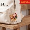 Small Christmas Party Prize Cartoon Santa Claus Acrylic Ornament, Double Sided Printed Reindeer Ornament Sleigh Decorative Hanging Pendant,