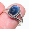 Натуральный голубой кианит драгоценный камень ручная работа 925 чистое серебро ювелирное кольцо размер 8 l5b99