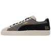 Puma Замшевые кроссовки унисекс с 2 ремешками, низкие, черные с серым, из натуральной кожи, удобные, универсальные, износостойкие 392202-01