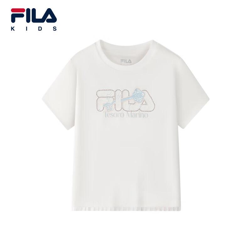 FILA Girls' Summer Short-Sleeve Round Neck T-Shirt