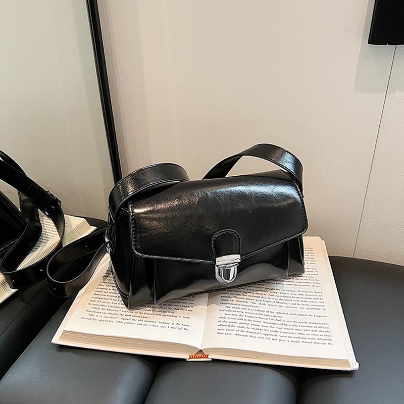 Винтажная масляно-вощеная кожаная простая квадратная сумка, модная универсальная сумка через плечо, женская новая сумка через плечо