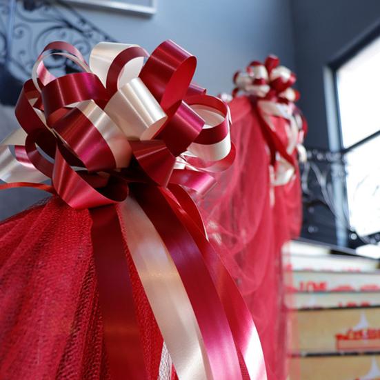 10Pcs Pull Bow Ribbon Romantic Car Pull Bows Hand-pulled Ribbon for Gift Packing Weddings Parties Decoration