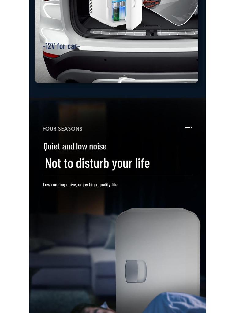 Компактный мини-холодильник двойного назначения: Портативный ретро-дизайн для дома, автомобиля и общежития с функцией охлаждения и изоляции.