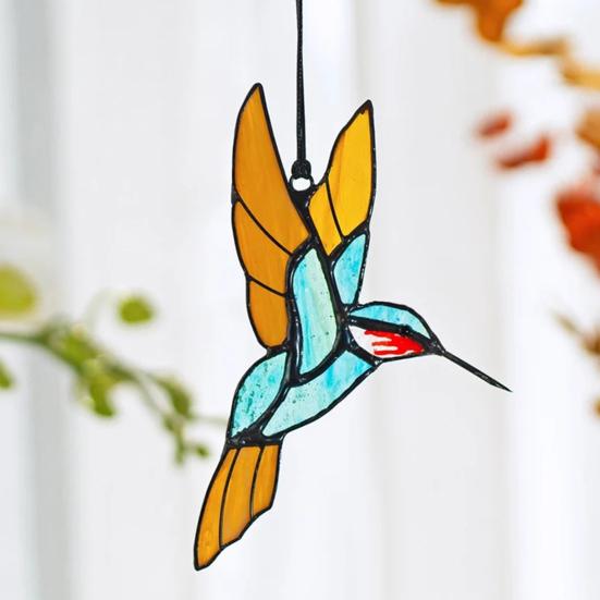 Акриловый колибри ловец солнца подвесное украшение для дома офис для внутреннего и наружного сада настенное искусство