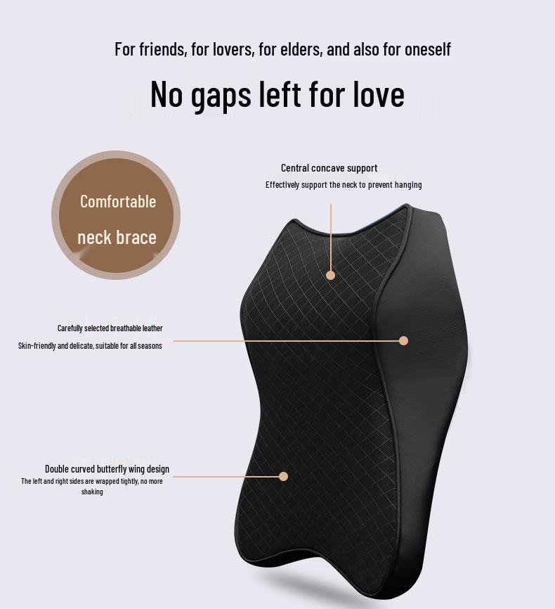 Подушка подголовника с эффектом памяти для поддержки шеи и спины в автомобиле