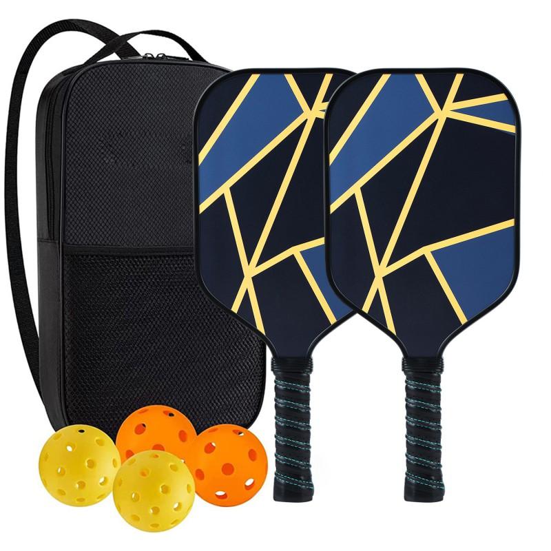 Glass Fiber Pickleball Paddle With Honeycomb Core Beach Sports Set Including Ball Picker Carry Case