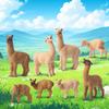 TOYMANY Набор из 8 фигурок альпак, Фигурки животных, Модель альпаки, Фигурки родителя и ребенка, Реалистичная модель животного, Популярная игрушка-животное, Подарок на день рождения,