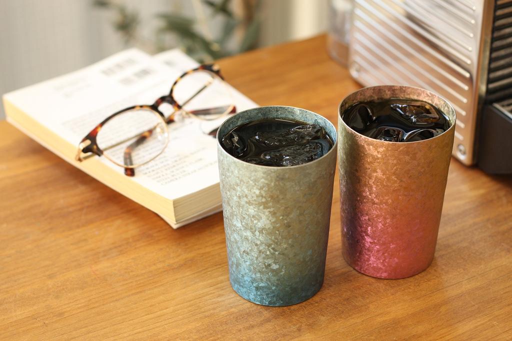 HORIE Сделано в префектуре Ниигата, титановая двойная барабанная печь, лампа 270 куб. см, набор из двух цветов Yui Blue x Pink T09KM270WDSET Tsubame,