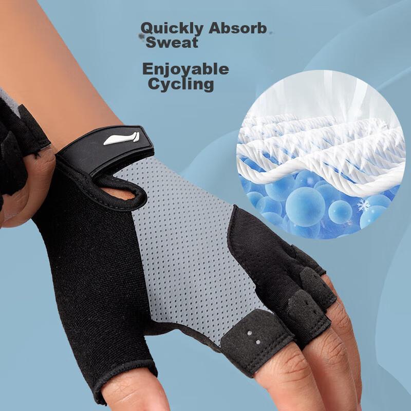 Li-Ning Cycling Gloves, Half-Finger Summer Outdoor Gloves for Men And Women, Short Finger Riding Gloves, Cycling Equipment
