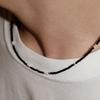 OURPIERRE LOVE SKINNY BEADS Necklace BLACK (M)