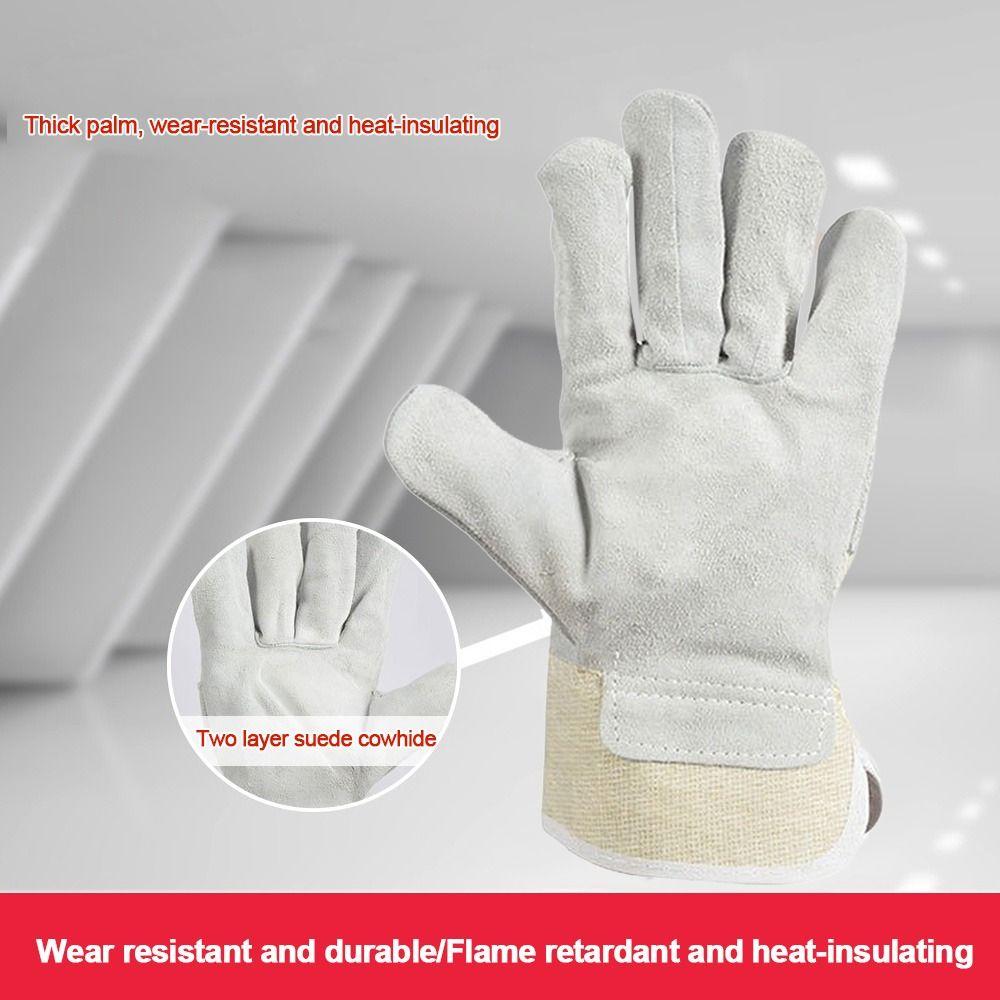 Thick Labor Gloves Cowhide Safety Gloves New Mechanic Glove