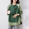Плюс размер осенняя однотонная футболка женская новая базовая пуловер с длинным рукавом свободные модные зеленые топы футболки