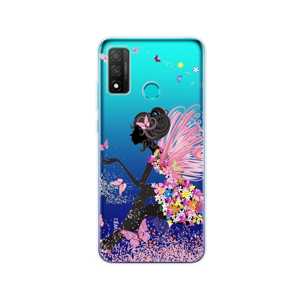 Чехол для Huawei P smart 2020, мягкий силиконовый чехол из ТПУ на заднюю панель телефона PSmart 2020 POT-LX1A, 6,21 дюйма, защитный чехол-бампер, чехол