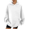 Womens Oversized Drop Shoulder Hooded Sweatshirt Casual Streetwear Long Sleeve Pullover In Solid Colors