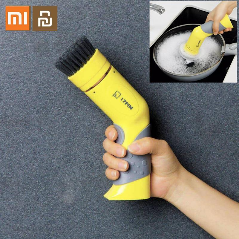 Xiaomi Youpin 17PIN Electric Kitchen Washing Brush Handheld Dish Bowl Floor Pan Cleaner Powerful Decontamination Washing Machine
