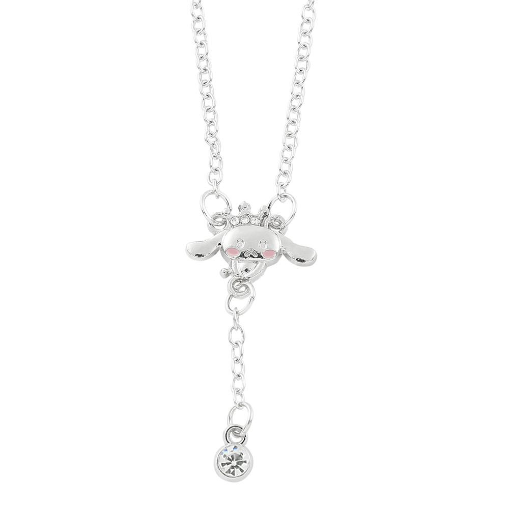 Кавайное ожерелье из серии Sanrio, милое мультяшное ожерелье Cinnamoroll Hello Kitty для девочек, аксессуары для ювелирных изделий на день рождения, подарки
