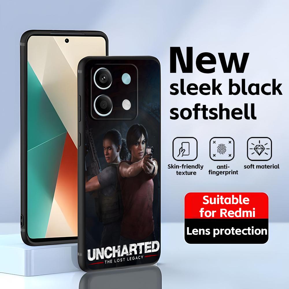Горячая игра Uncharted 4 Конец вора Чехол для телефона Для Redmi Note 14 13 12 11 Pro Plus S 5G 14C A3 Мягкий черный чехол для телефона