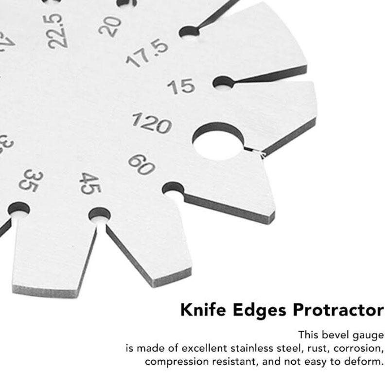 Измеритель угла наклона из нержавеющей стали, транспортир для измерения угла наклона лезвия ножа в диапазоне 15-120 градусов