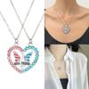 1 пара Набор necklaces дружбы Магнитный кулон-бабочка Цепочка на шею Подвеска в виде сердца-любовь Ключица Цепочка для лучших друзей
