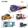 Movable Joint Rescue Engineering Vehicles Diecast Metal City Rescue Trailer Toy  Gifts for Kids