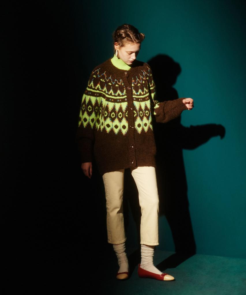 Greenbutter Alpaca Nordic Cardigan (Brown)