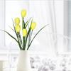 Букет из 6 шелковых тюльпанов, искусственные тюльпаны, всего 30 головок, искусственная цветочная композиция для домашнего офиса, вечеринки, свадьбы, отличный подарок на День матери