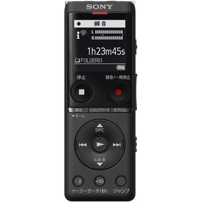 Sony IC-диктофон USB 4 ГБ тонкий и с микрофоном до 22 часов непрерывного использования, оснащен функцией чистого голоса, черный B легкий/S System/Up