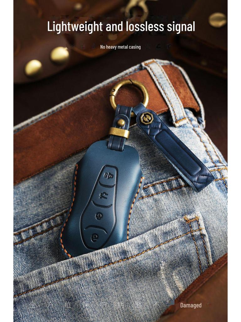 Кожаный чехол для ключа ручной работы в ретро-стиле для Geely Xingyue & Boyue Pro