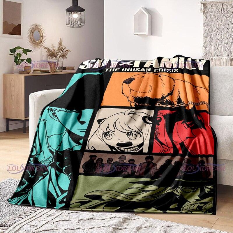 Аниме SPY×FAMILY модное фланелевое фланелевое одеяло для девочек Аня Kawaii Waku подарок для детей и взрослых диван домашний Bedspesd