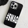 Модный английский чехол для телефона с узором S-SWAG для iPhone 17 Pro 16 15 14 13 12 11 Pro Max 16e 17Air 15 14 Plus, противоударный, мягкий чехол