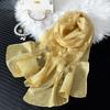 Summer Floral Scarf for Women, Simple and Versatile, Organza Scarf, Long Style, Big Shawl
