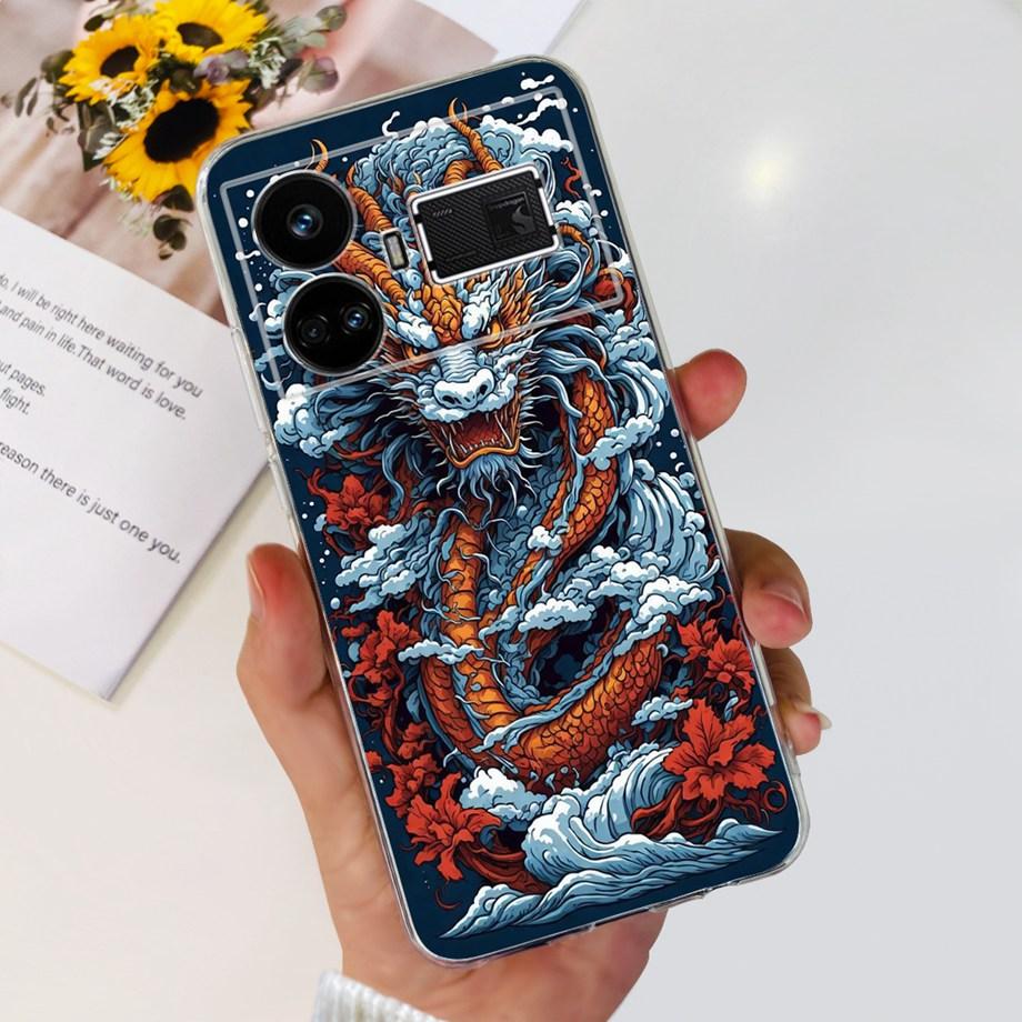 Для Realme GT5 240 Вт / GT3 / GT Neo 3 / GT Neo 5 Чехол Милый Мультяшный Роскошный Мягкий Силикон Прозрачный Чехол для Телефона Задняя Крышка Capas
