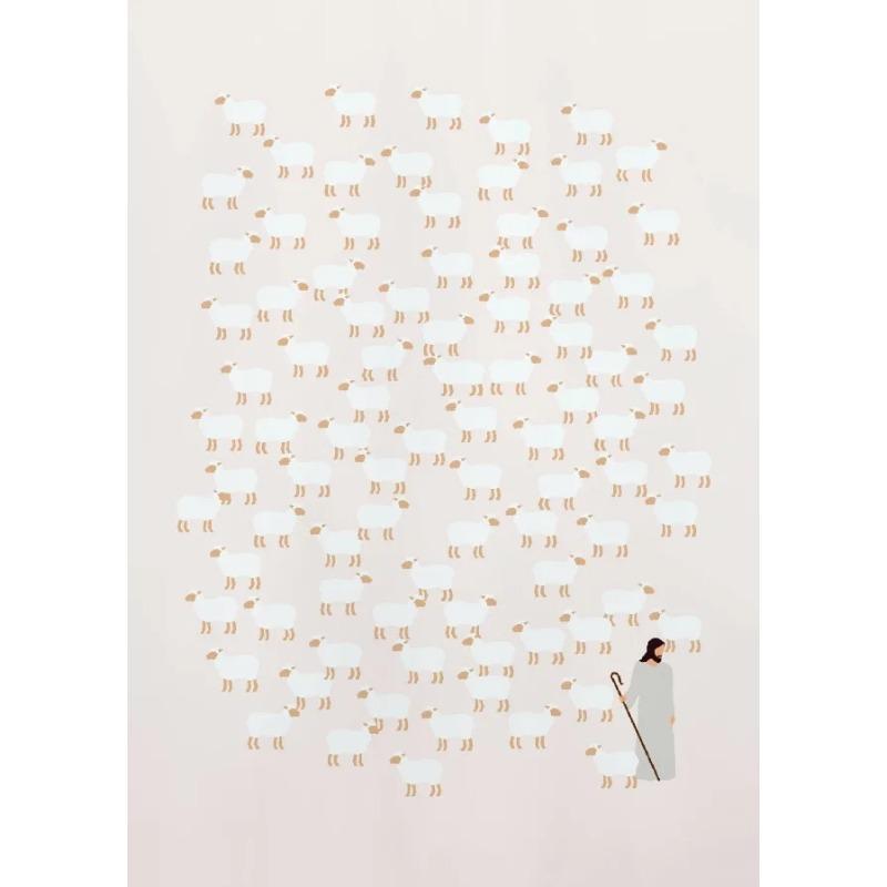 Jesus Walking on Water Look At The Birds Bible Christian Posters Canvas Printing Wall Art Picture for Living Room Home Decor