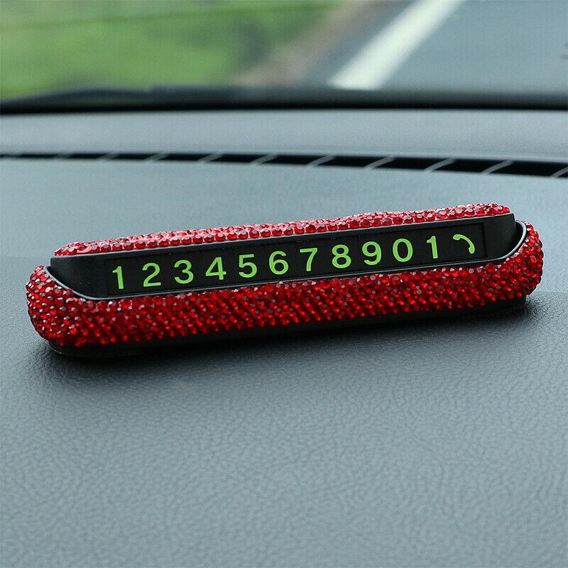Роскошная автомобильная временная парковочная карта, коробка для телефонного номера, может быть спрятана, автомобильные блестящие аксессуары, гаджет для женщин/мужчин