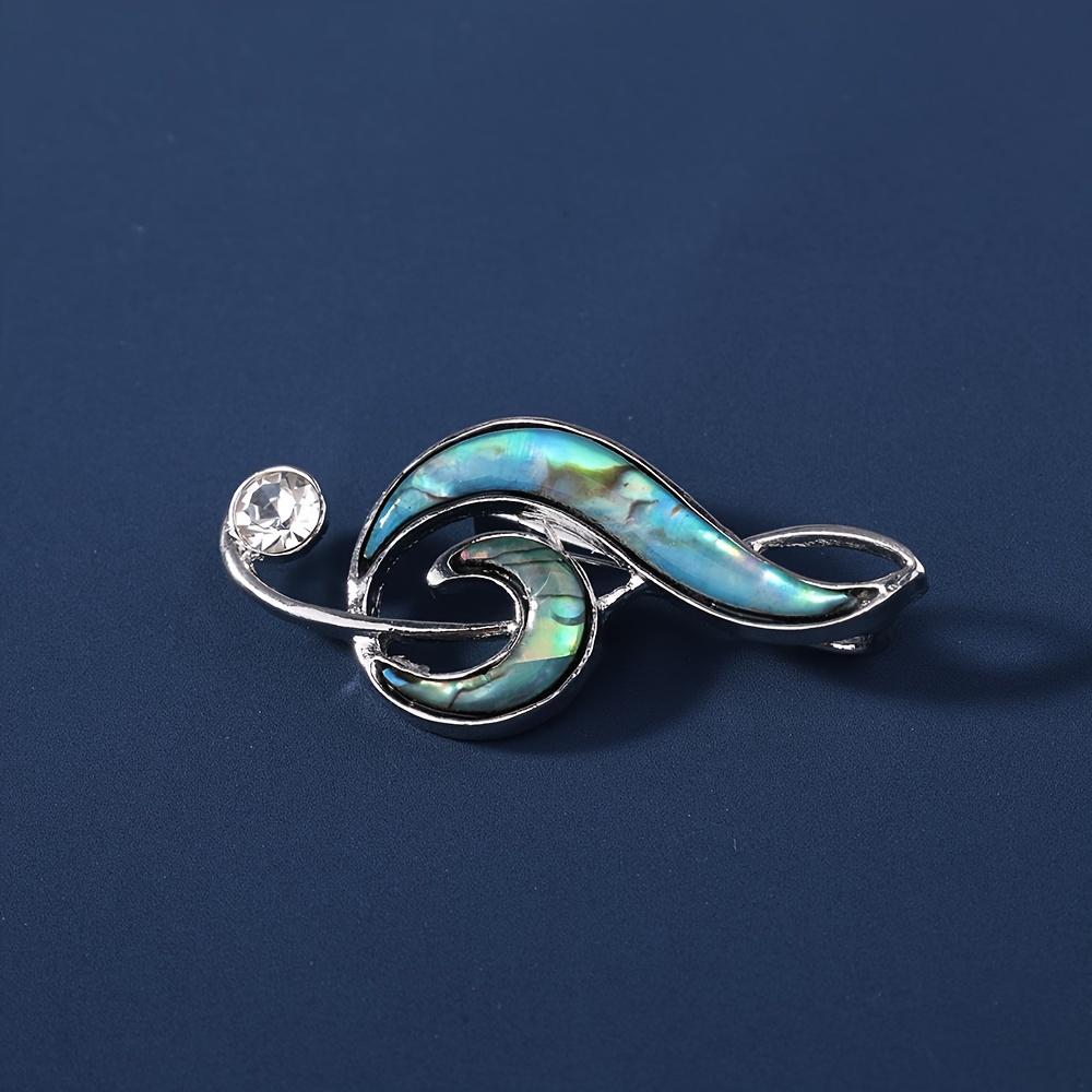 Брошь в винтажном стиле в виде музыкальной ноты из раковины абалона, модные аксессуары для мужчин и женщин, идеальные подарки на дни рождения, Рождество, День святого Валентина